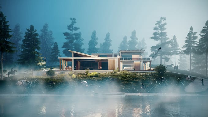 do 3d rendering and 3d walkthrough animation video