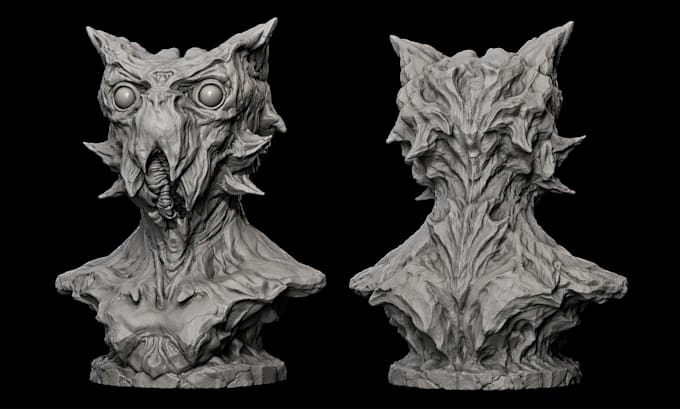 create 3d monster model for 3d printing or games