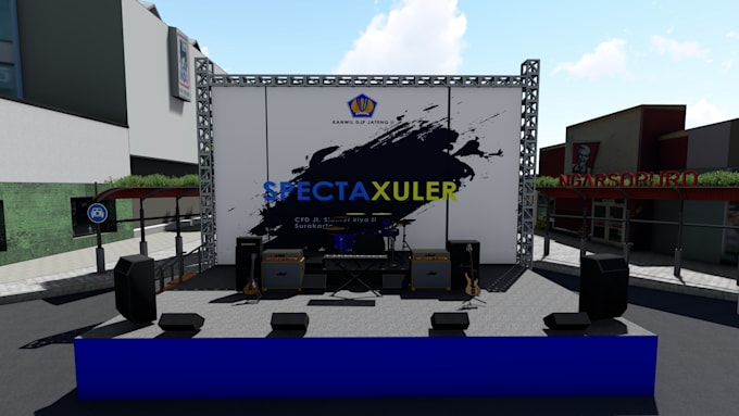 design yourvenue for event sets, stage, gate or booth
