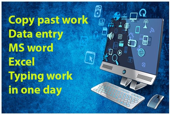 copy paste data entry and copy typing