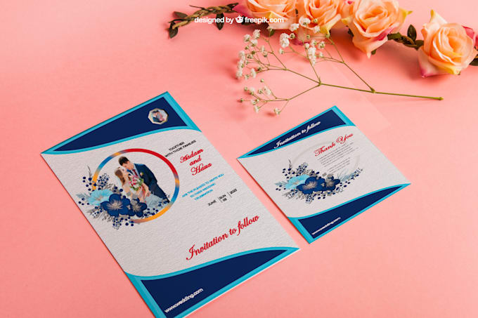 do wedding card design with short time