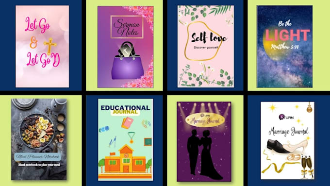 design custom low no content book for amazon KDP