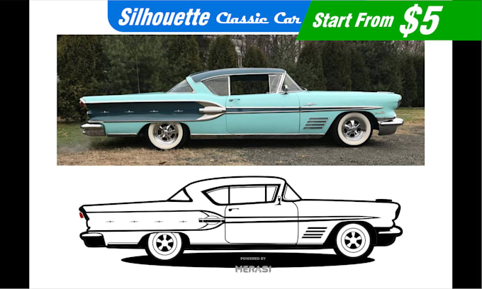 design silhouette vector car classic and modern