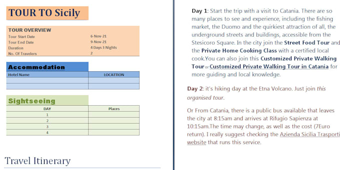 make customized travel plan for you