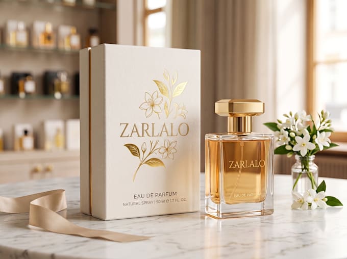 design luxury perfume box, sleeve, packaging box with dielines