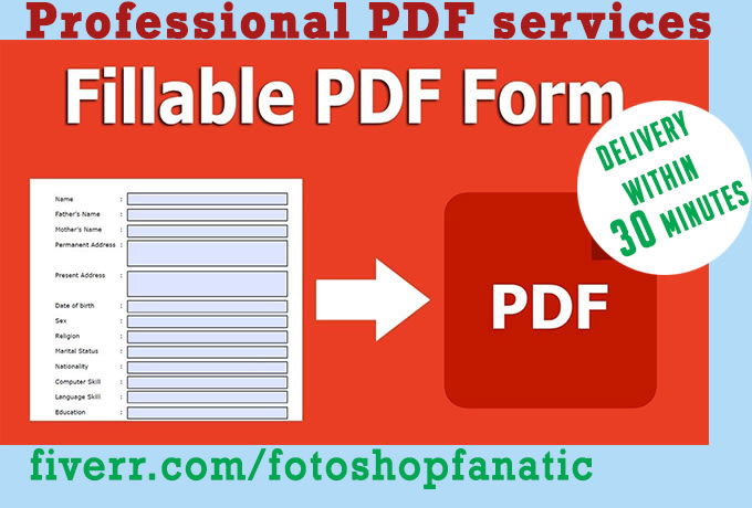 create fillable PDF form or design your pdf form