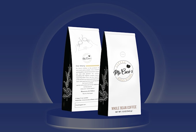 do premium coffee bag or pouch bag design