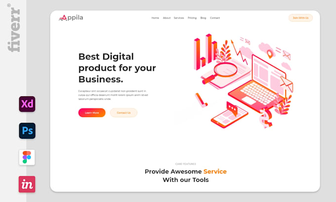 create figma and xd ux ui web template