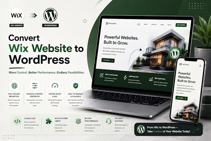 convert wix website to wordpress