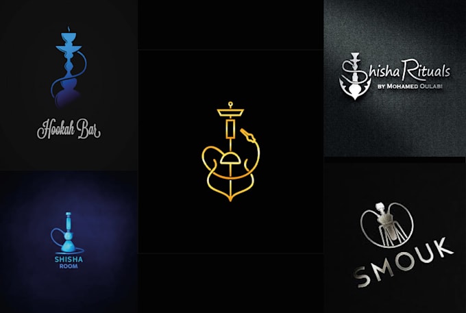 design hookah edit logo, restaurant, vape oil hookah