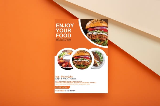 design food flyer and restaurant flyer