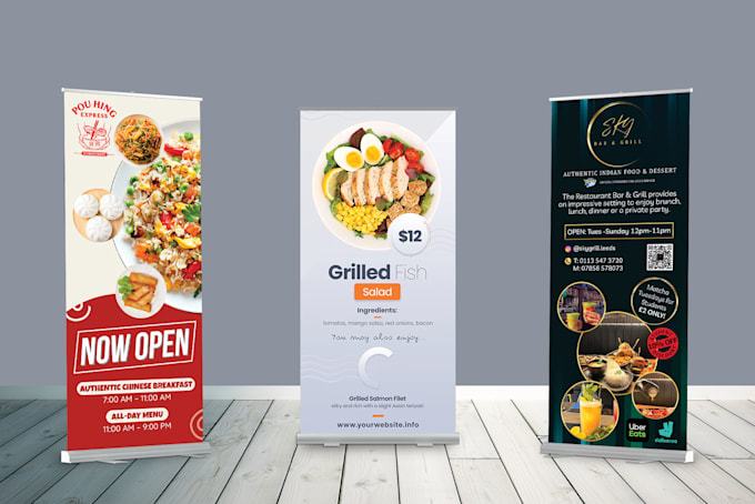 design signage, roll up banner, retractable banner or standee