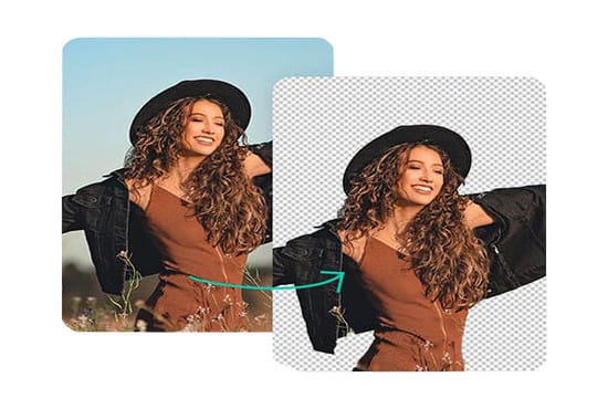 do photos background removal in white or transparent
