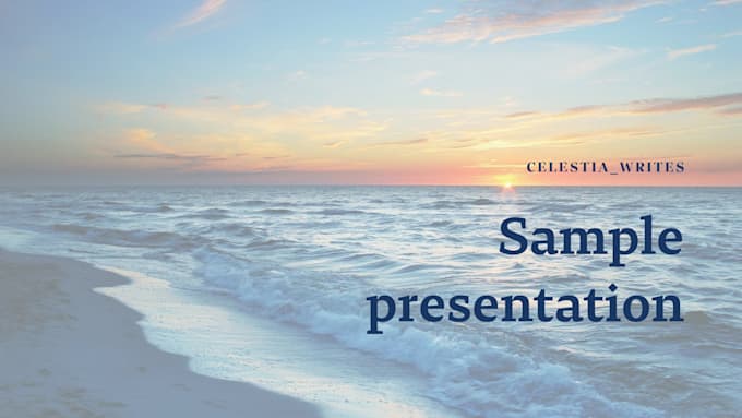 make you a presentation