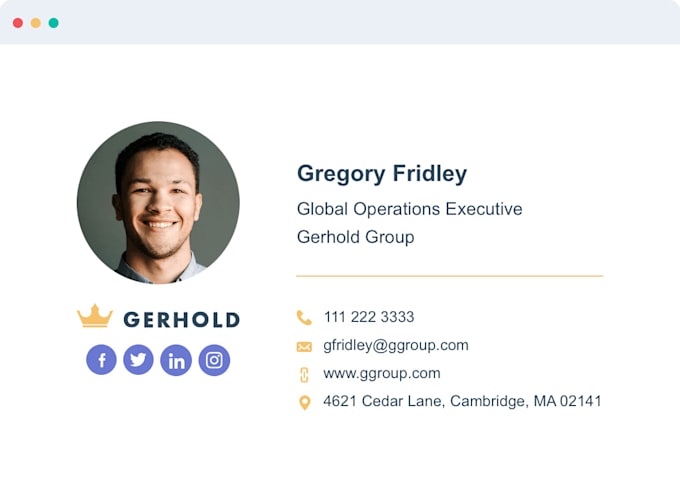 design professional clickable email signature