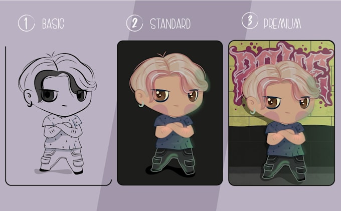 create a cute custom chibi or anime illustration