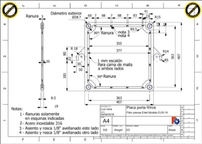 draw your 2d engineering projects for manufacturing