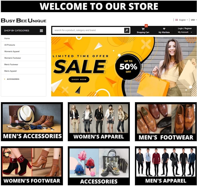create shopify dropshiping store,shopify website
