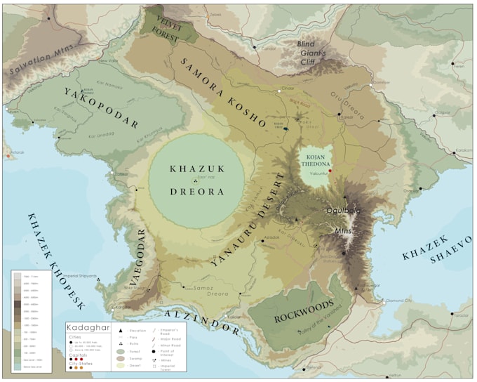 draw high quality fantasy or real world vector maps