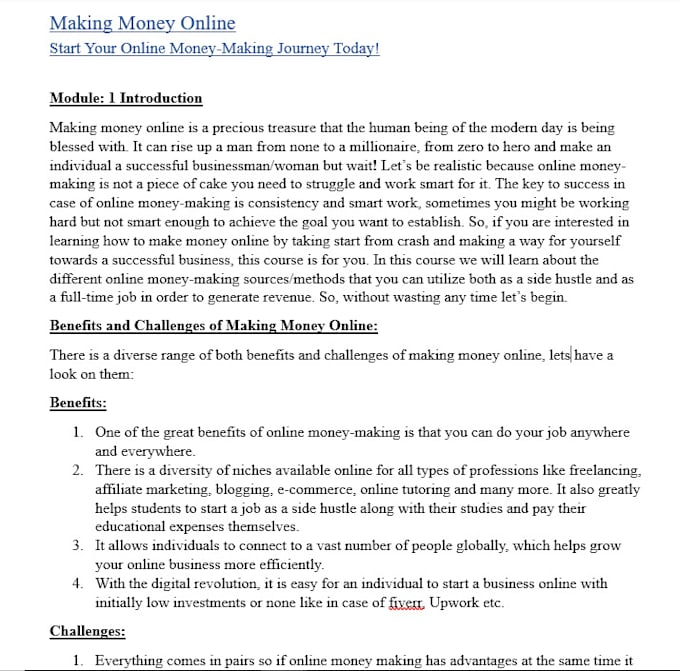 create online course content, elearning and training material