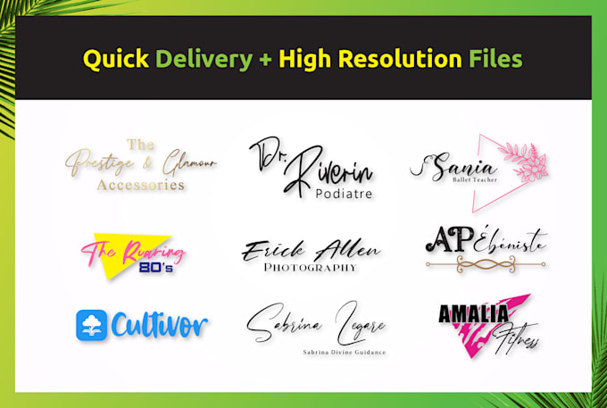 design a unique signature, cursive logo