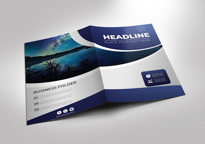 professional folder design, flyer, door hangers in 24 hours
