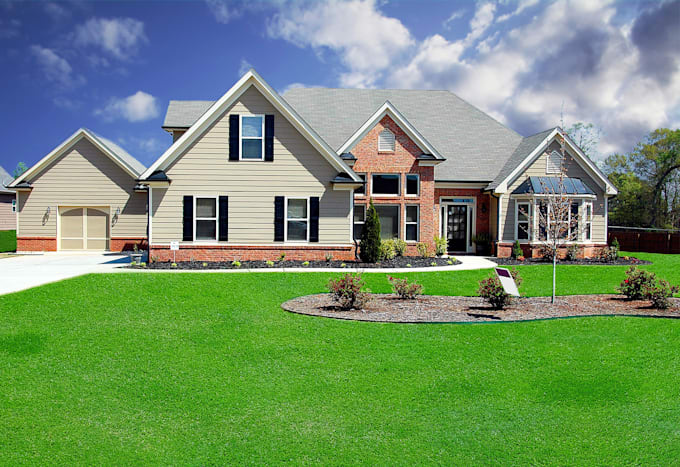 replace grass, sky and color correction for real estate images