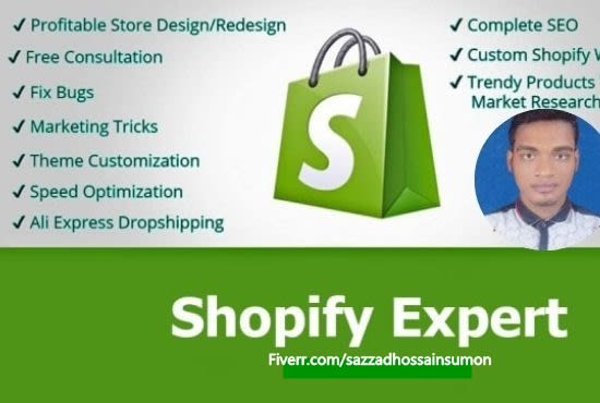create one product shopify store, dropshipping website