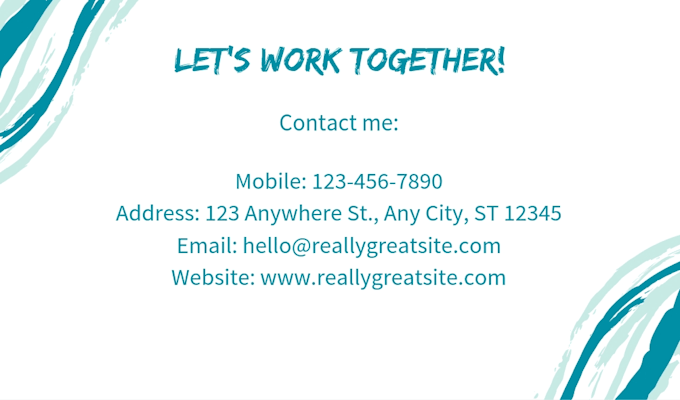design your business card