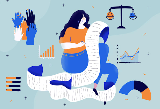 design flat and modern website illustration