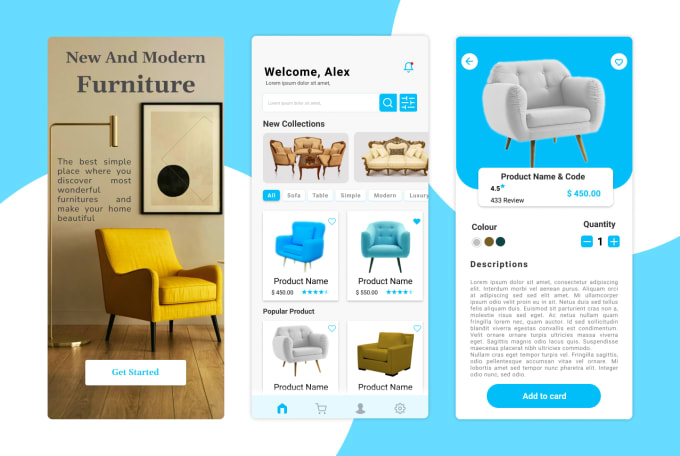 do complete mobile app ui design in figma