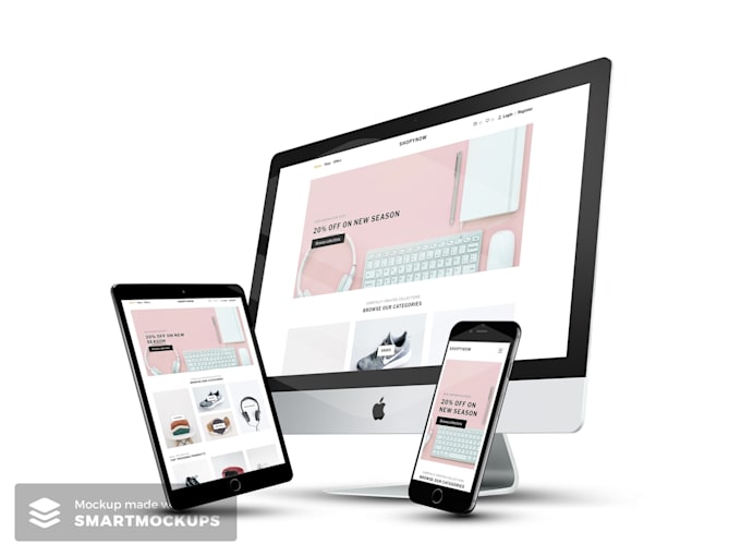 convert your design to HTML CSS js responsive website
