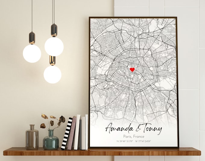 create your where we met map poster for a gift