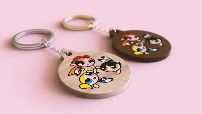 create your keychain designs in 3d for laser cutting