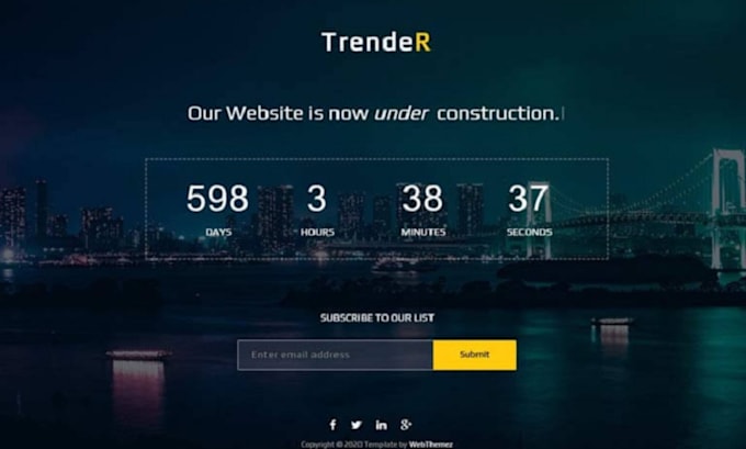 make coming soon or construction or maintenance page within 24 hours