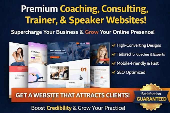 design coaching website for a life coach, consultant, speaker, or trainer