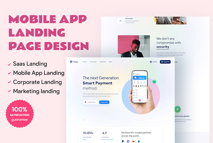 design modern responsive landing page for your business in figma