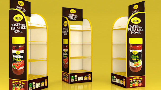 design any kind of 3d product display for you