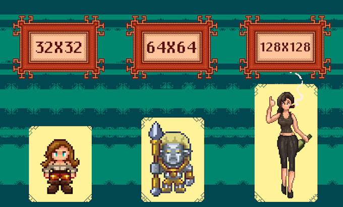 make a pixel art character