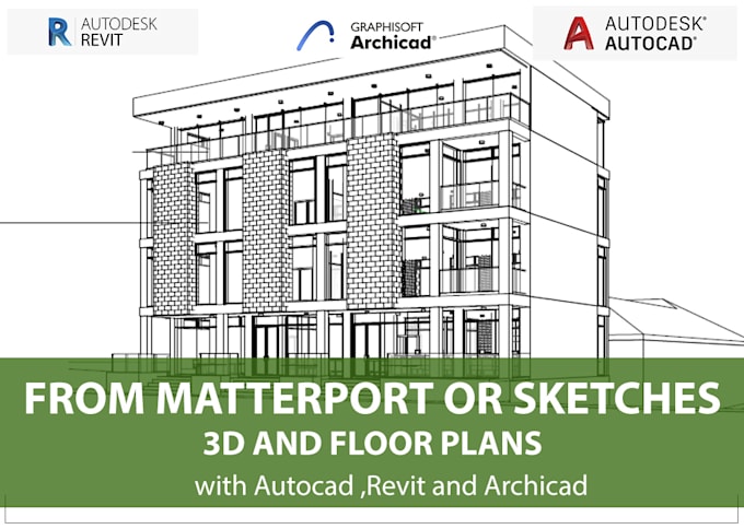 do 3d, floor plans, exterior, and interior models archicad