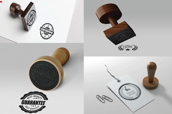 create digital rubber stamp logo and seal wax