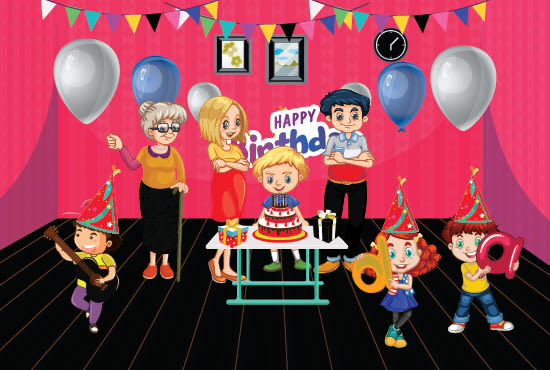 create colorful children book illustrations