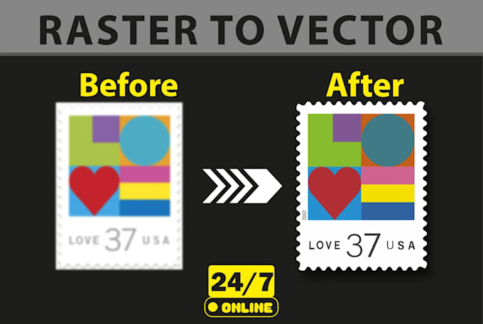 manually redraw and vectorize any logo, sketch or image