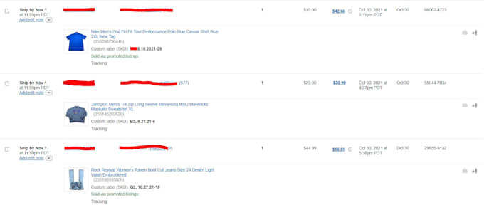 do ebay product listing