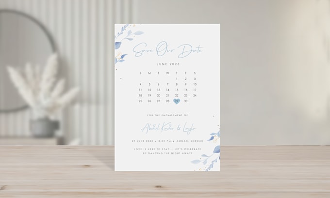 create an elegant wedding invitation card design