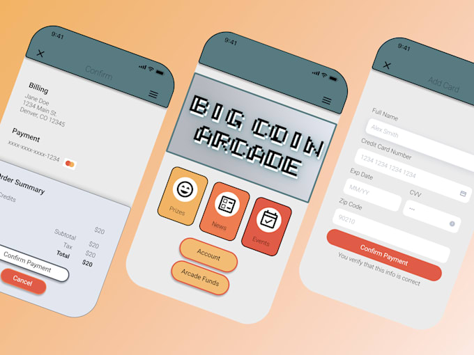 create a mockup of a mobile app
