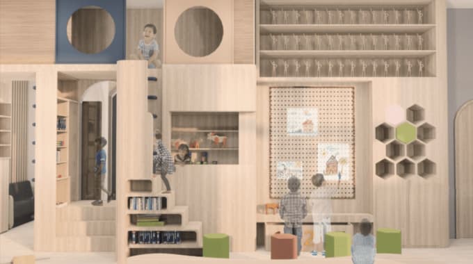 render the interior design