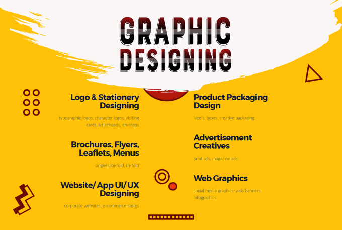 do creative graphic design work for social media, web, print