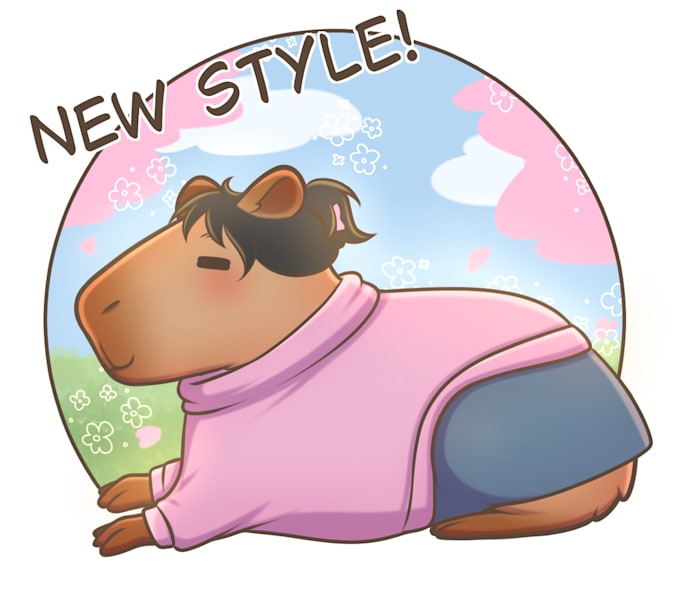 draw you like a cute capybara ych