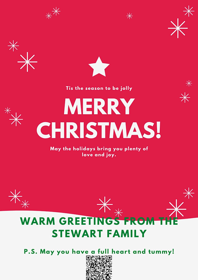 design a christmas card with qr code or augmented reality